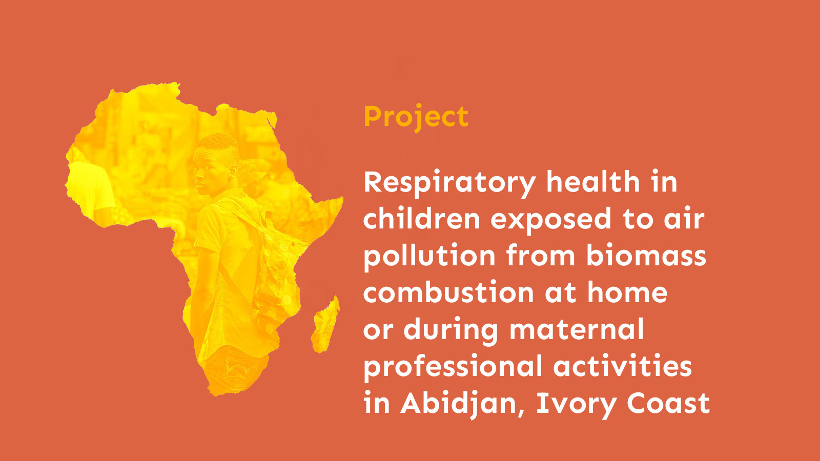 Respiratory health in children exposed to air pollution from biomass combustion at home or during maternal professional activities in Abidjan, Ivory Coast.